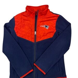 NFL Patriots Kids Navy and Bright Red Puffer fleece
